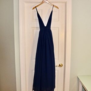 Miss Avenue Long Dress | Navy Blue